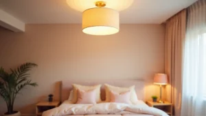 Bedroom Gold Ceiling Lamp