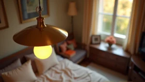 bedroom gold hanging lamp