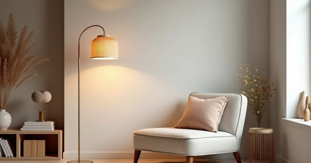 gold floor lamp