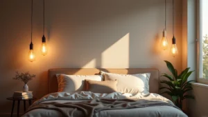 bedroom lamp hanging