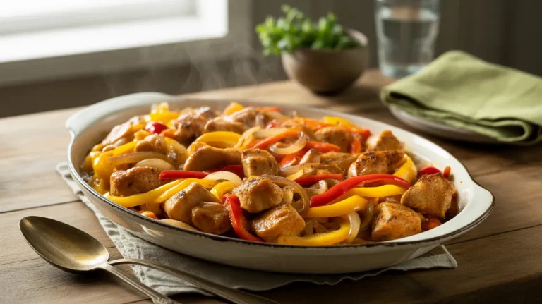 Chicken With Bell Peppers And Onions