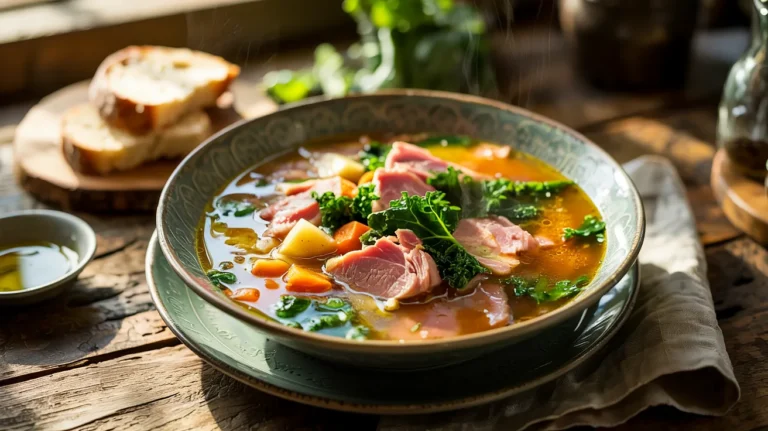 Cozy Ham and Kale Soup