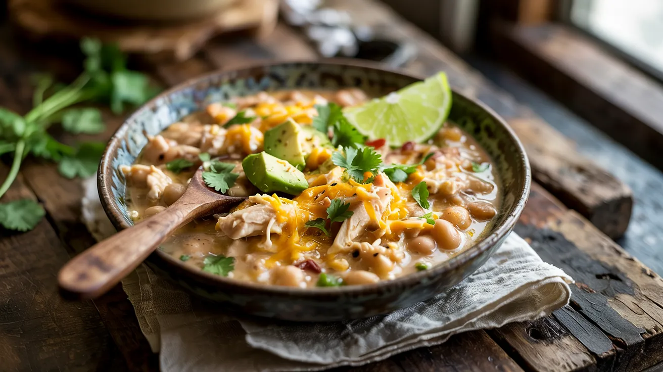 Creamiest White Chicken Chili Slow Cooker Recipe