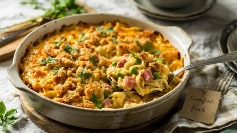 Creamy Ham and Noodle Casserole Without Canned Soup