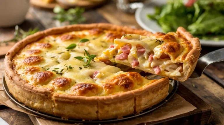 Easiest Impossible Ham Cheese Pie