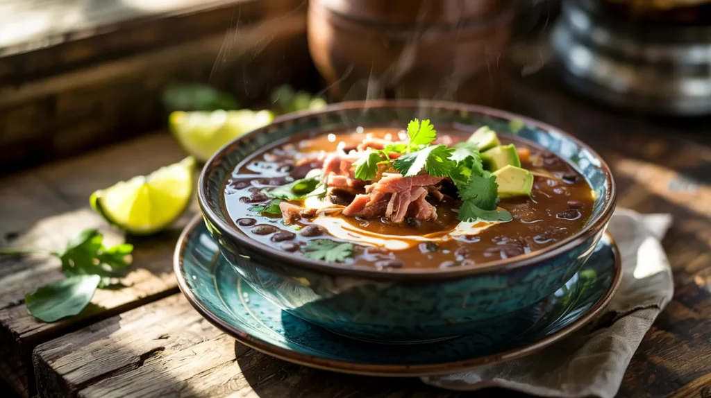 Easy Black Bean Soup with Ham Hock