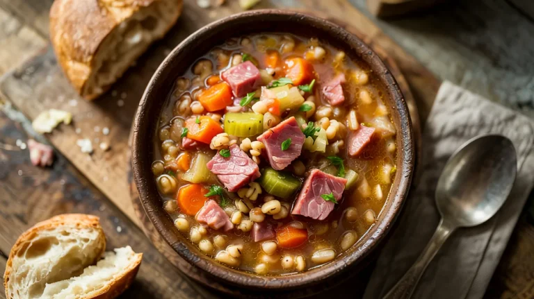 Hearty Ham Barley Soup Recipe