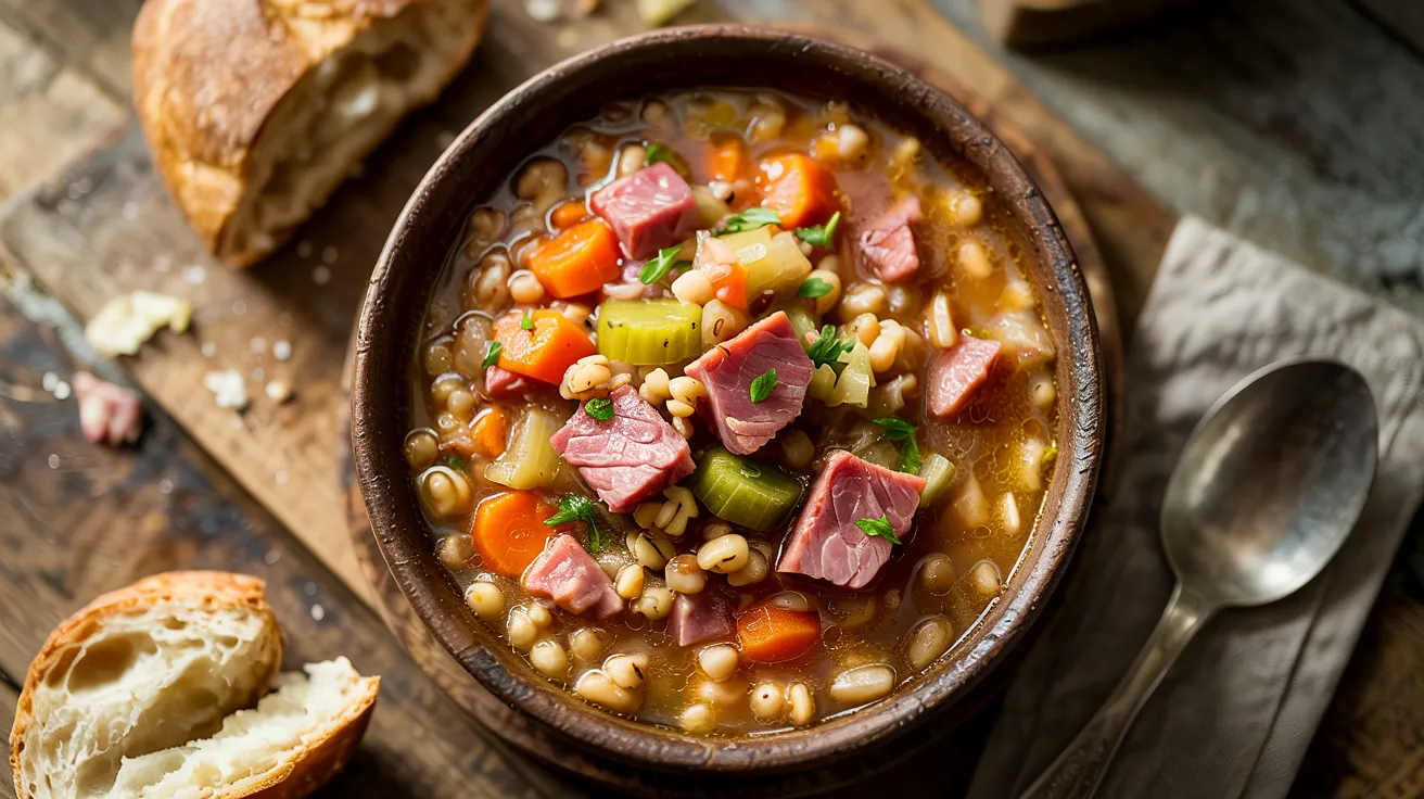 Hearty Ham Barley Soup Recipe