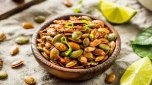 Impossibly Addictive Spicy Chili Lime Roasted Pumpkin Seeds