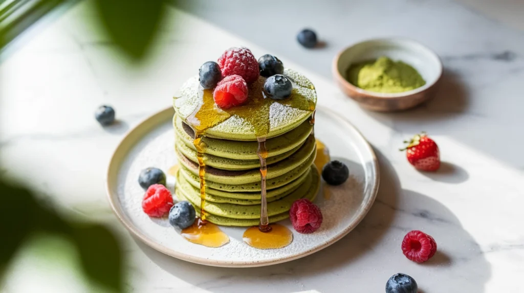 Matcha Tea Pancakes Pancakes Recipe