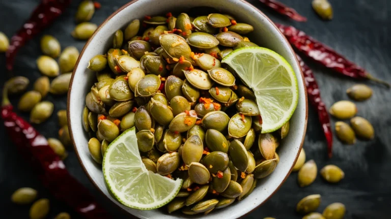 Spicy Chili Lime Roasted Pumpkin Seeds