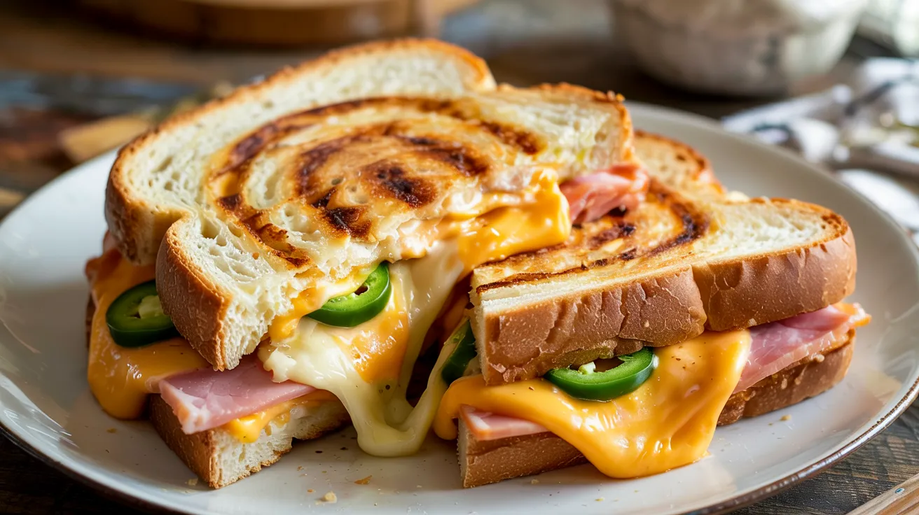 Spicy Grilled Cheese with Jalapeños and Ham 30-Minute Comfort Food