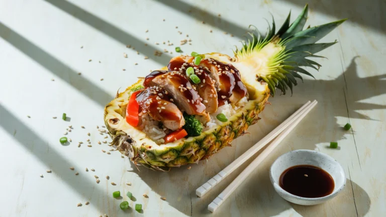 Teriyaki Chicken Pineapple Bowls