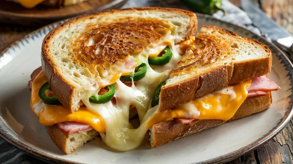 Ultimate Grilled Cheese with Jalapeños and Ham