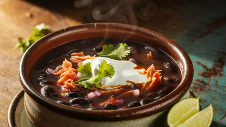 black bean soup with ham hock