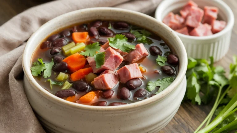 black beans and ham