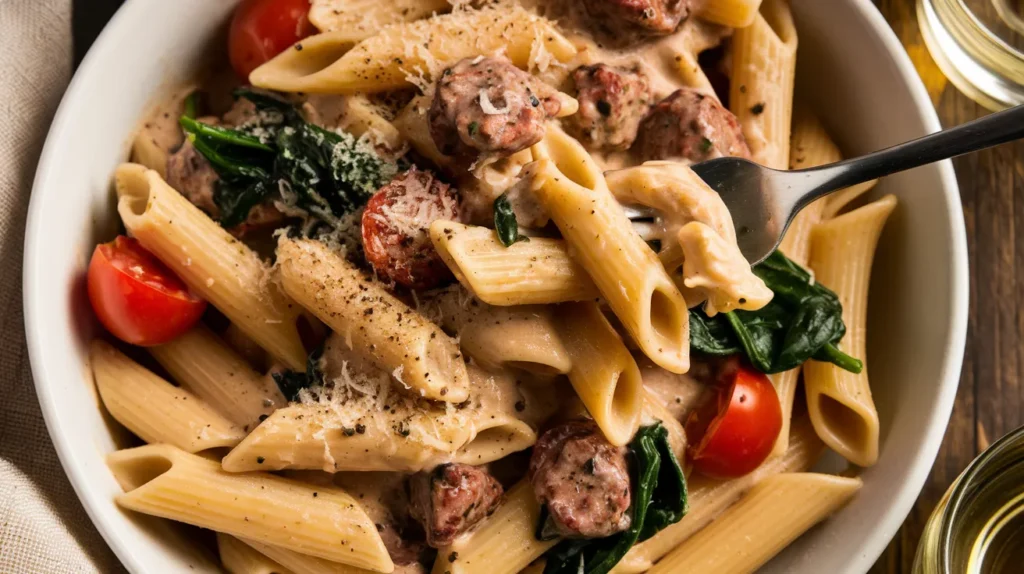 30-Minute Creamy Boursin Sausage Pasta