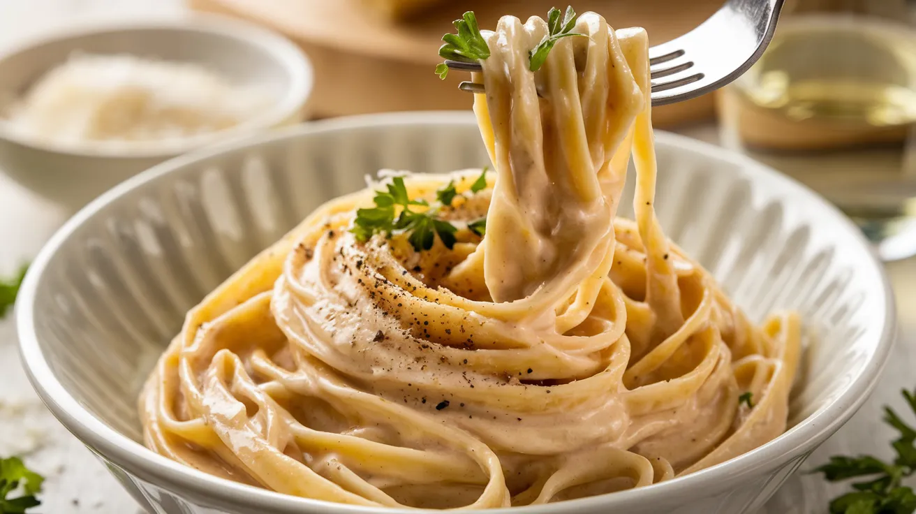 Angel Hair Pasta with Alfredo Sauce