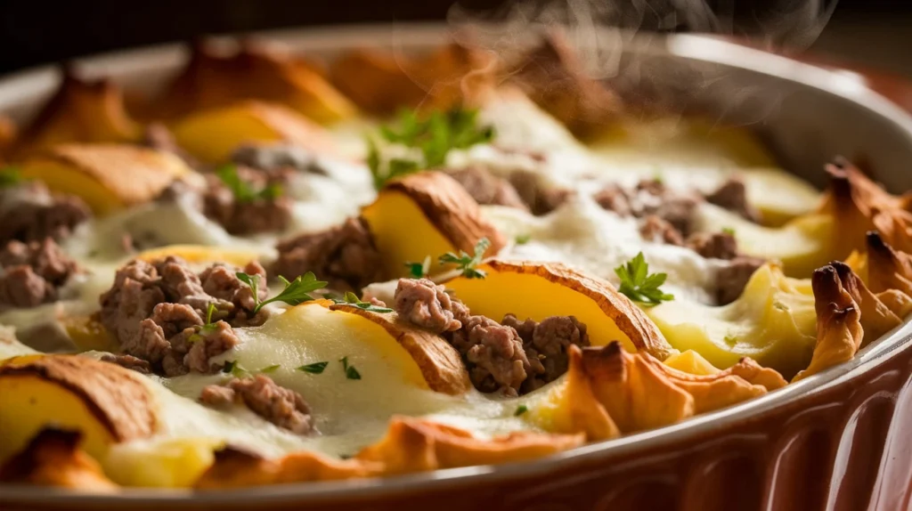 Delicious Ground Beef And Potatoes Casserole Recipe