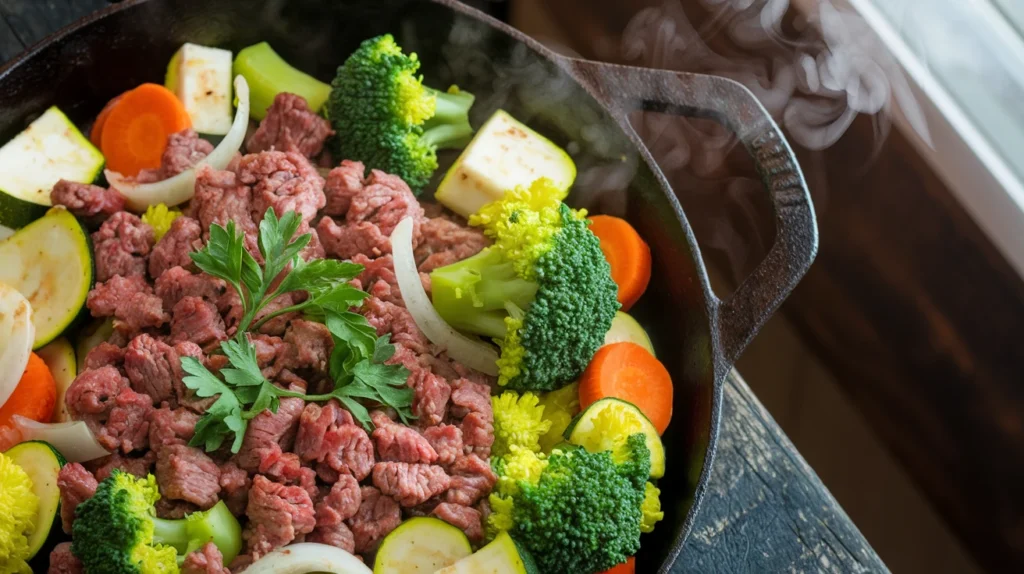 Ground Beef Veggie Skillet Recipe