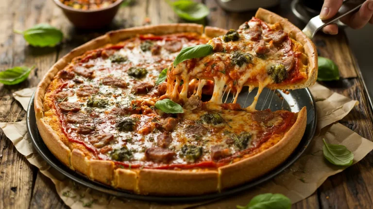 Homemade Vegan Deep Dish Pizza Recipe