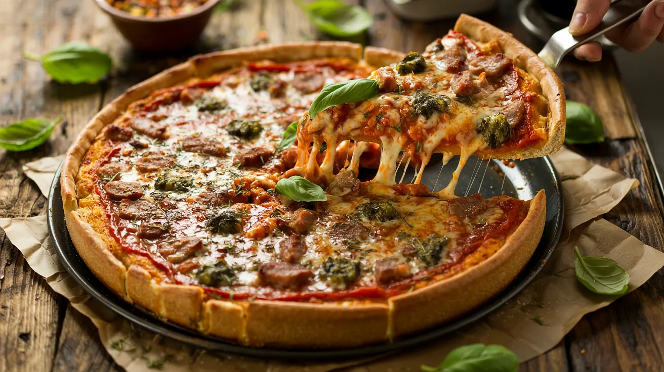 Homemade Vegan Deep Dish Pizza Recipe
