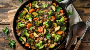 Perfect Ground Beef Veggie Skillet Recipe