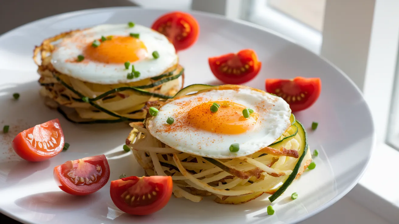 Potato Zoodle Breakfast Egg Nests