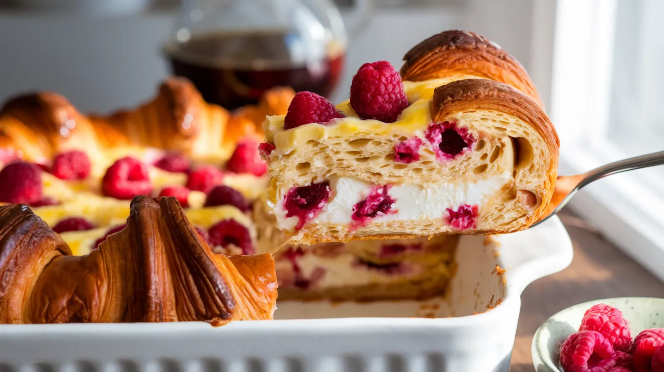 Raspberry Croissant Breakfast Bake
