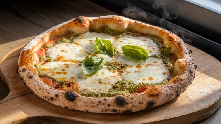 Roasted Garlic Pesto Pizza