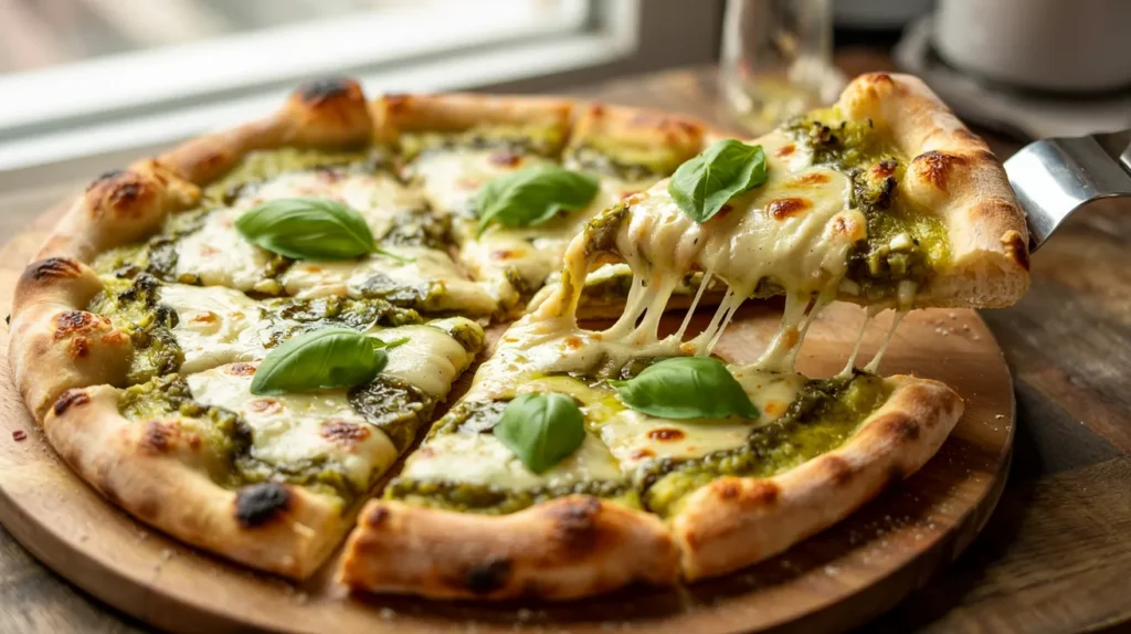 Roasted Garlic Pesto Pizza Recipe