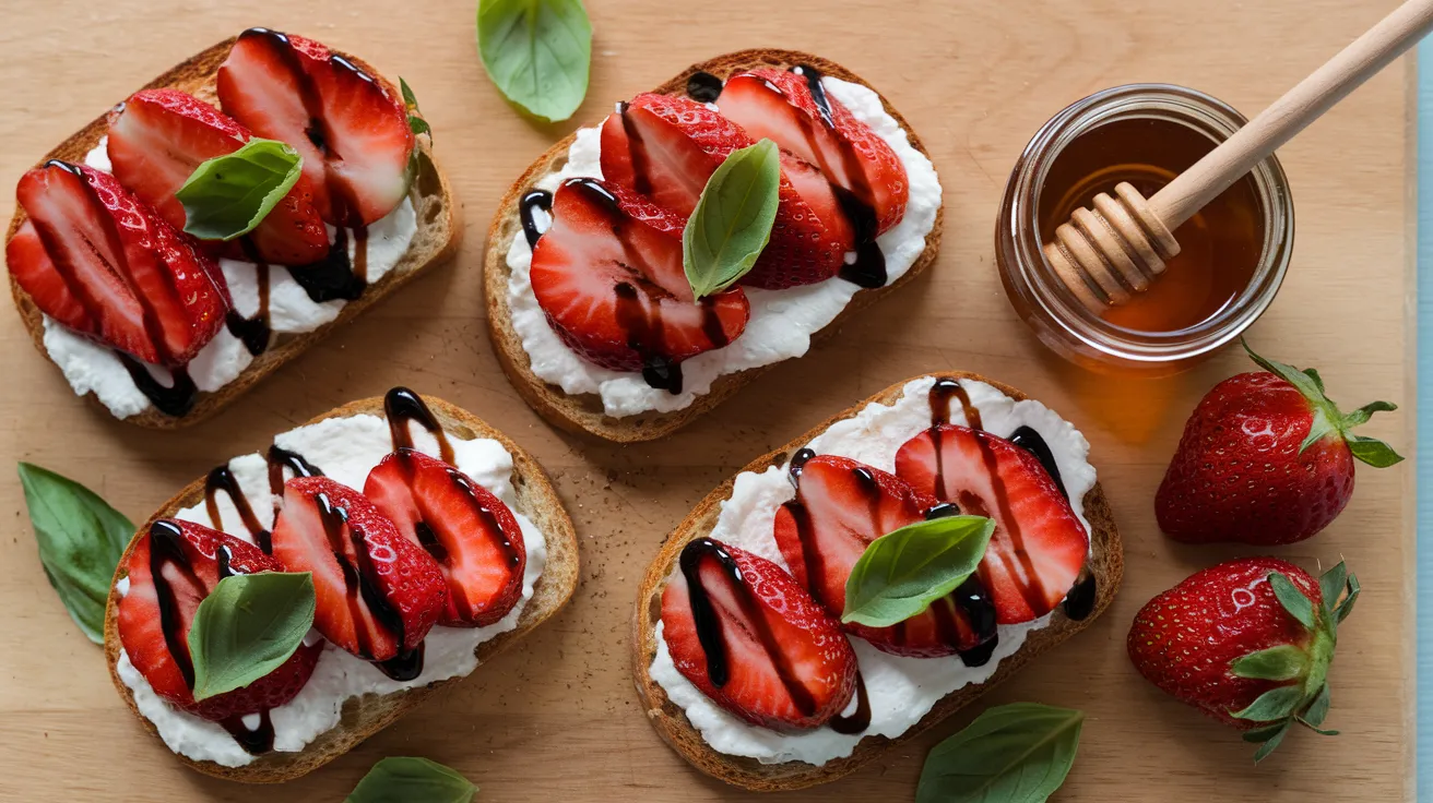 Balsamic strawberry toast