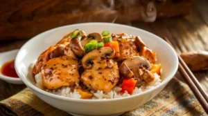 Black Pepper Chicken with Mushrooms