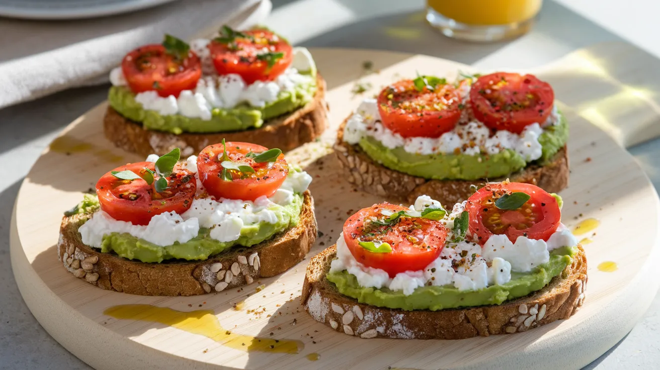 Cottage cheese avocado toast