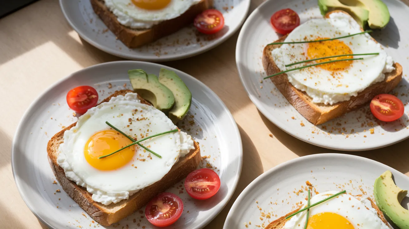 Cottage cheese toast with egg