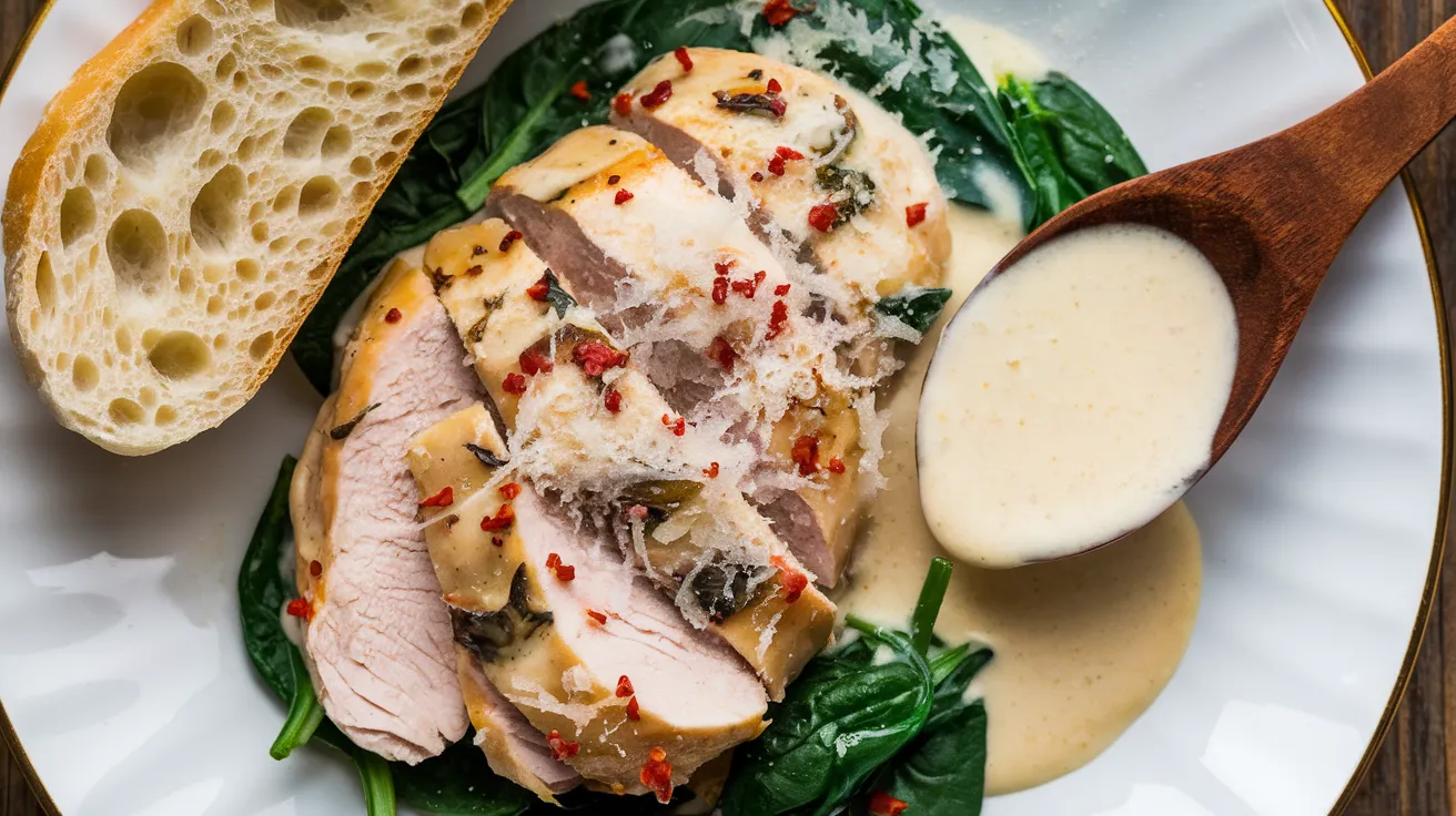 Creamy Garlic Chicken with Spinach