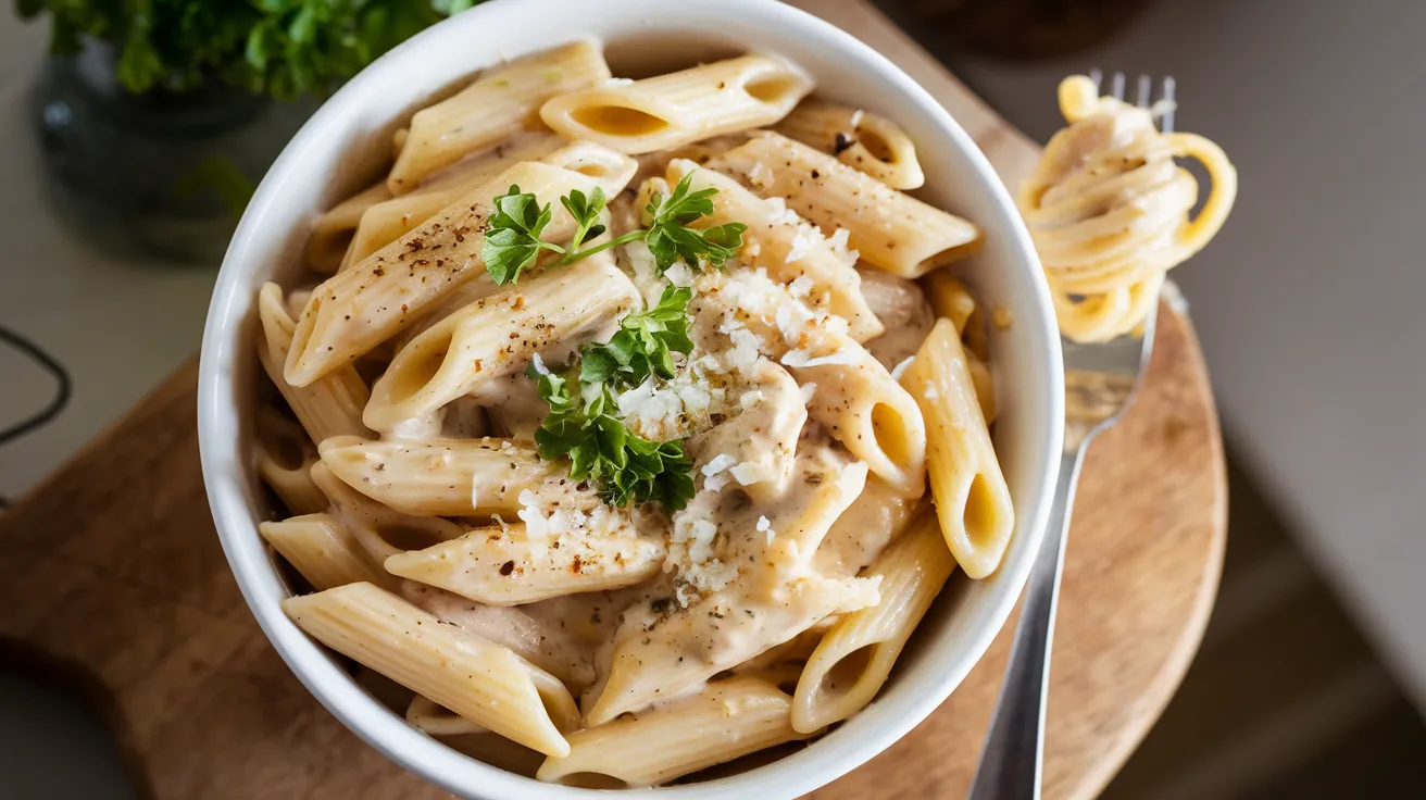 Creamy Garlic Penne Pasta