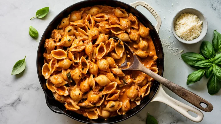 Creamy Red Pepper Shells Ready in 25 Minutes