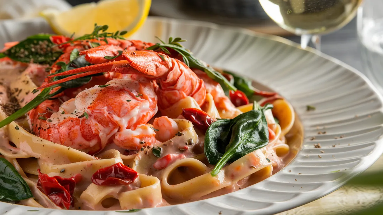 Creamy Tuscan Lobster Pasta