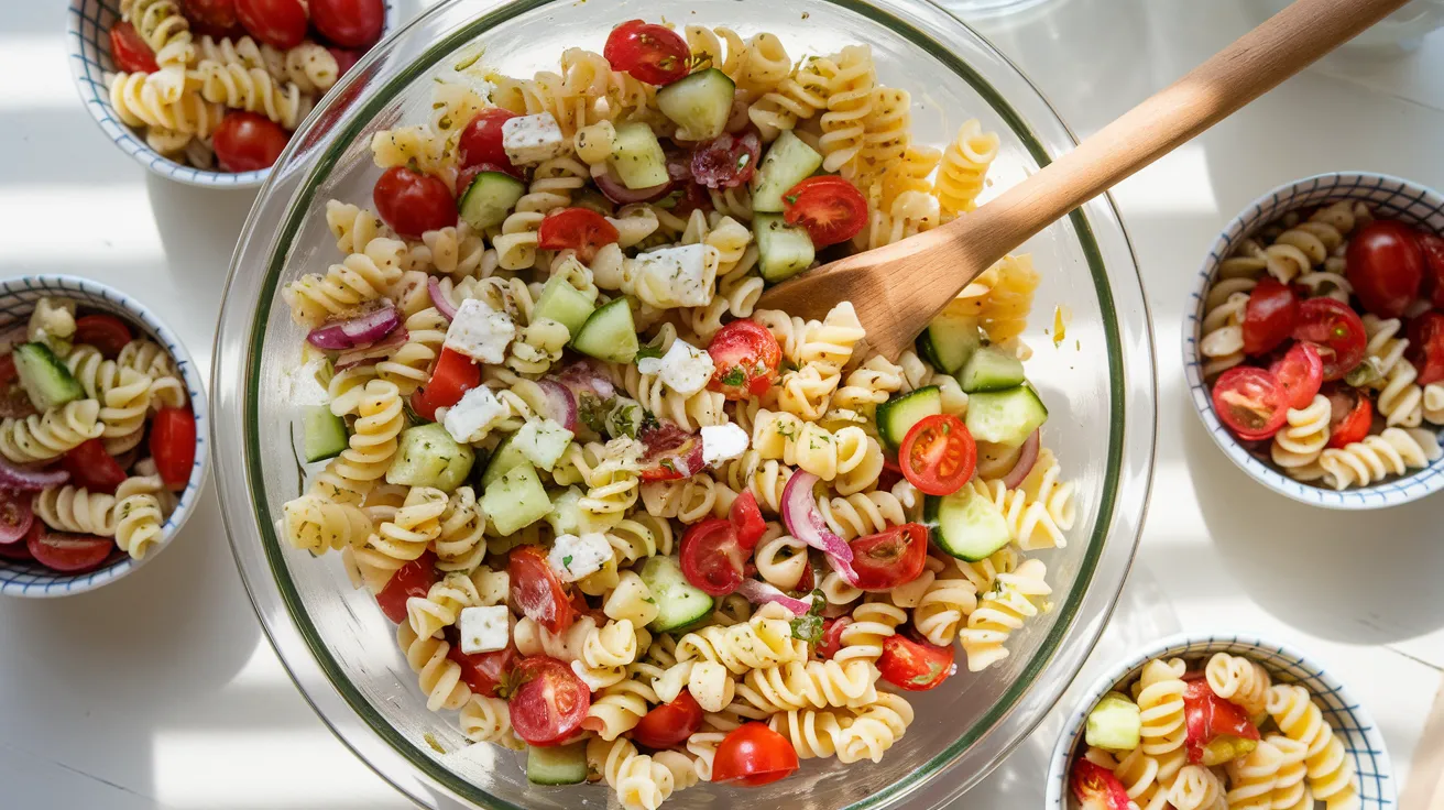 Cucumber and Tomato Pasta Salad