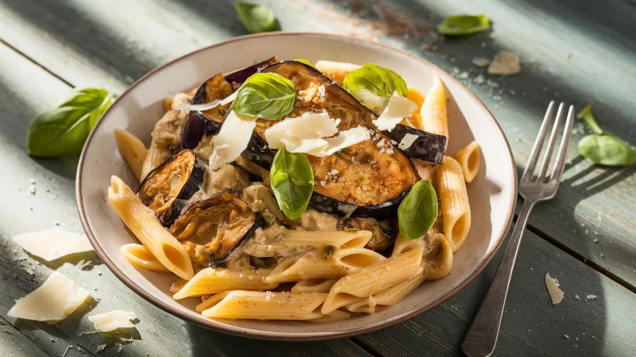 creamy eggplant pasta
