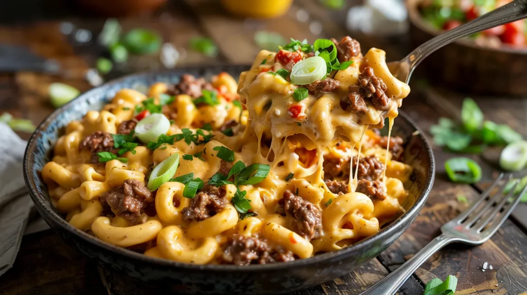 beef queso mac and cheese Recipes With Ground Beef