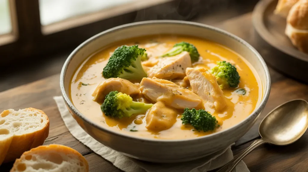 Broccoli Cheddar Soup With Chicken Soup recipe