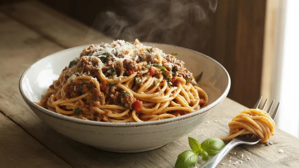 Greek Meat Sauce with Spaghetti Specialty & Regional Pasta recipe