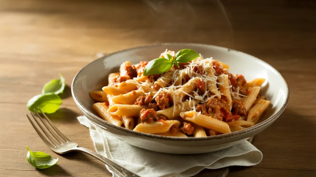 Ground Pork Pasta Pasta with Protein recipe