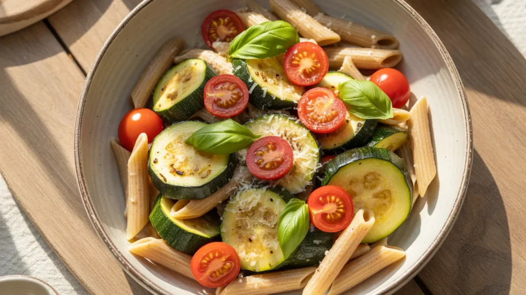 Healthy Tomato Zucchini Pasta Tomato-Based Pasta recipe