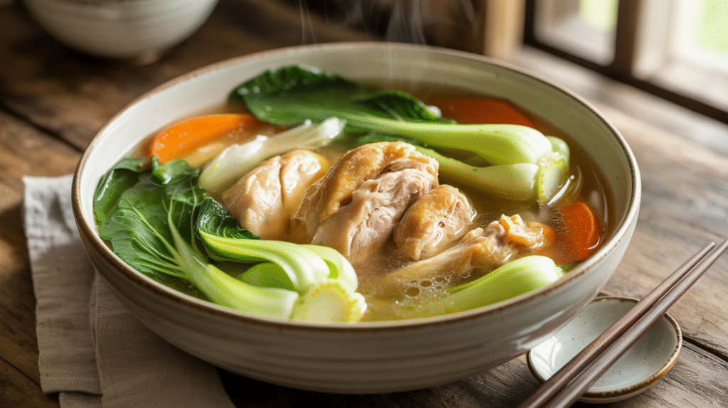 Hearty Bokchoy Chicken Soup Soup recipe