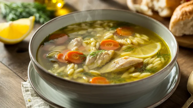 Mediterranean Lemon Chicken Soup