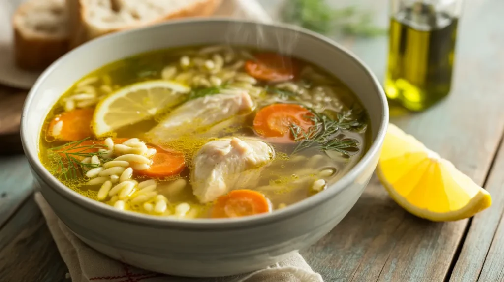 Mediterranean Lemon Chicken Soup Soup recipe