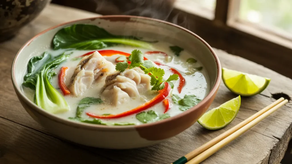 Coconut Lime Fish Soup Soup recipe